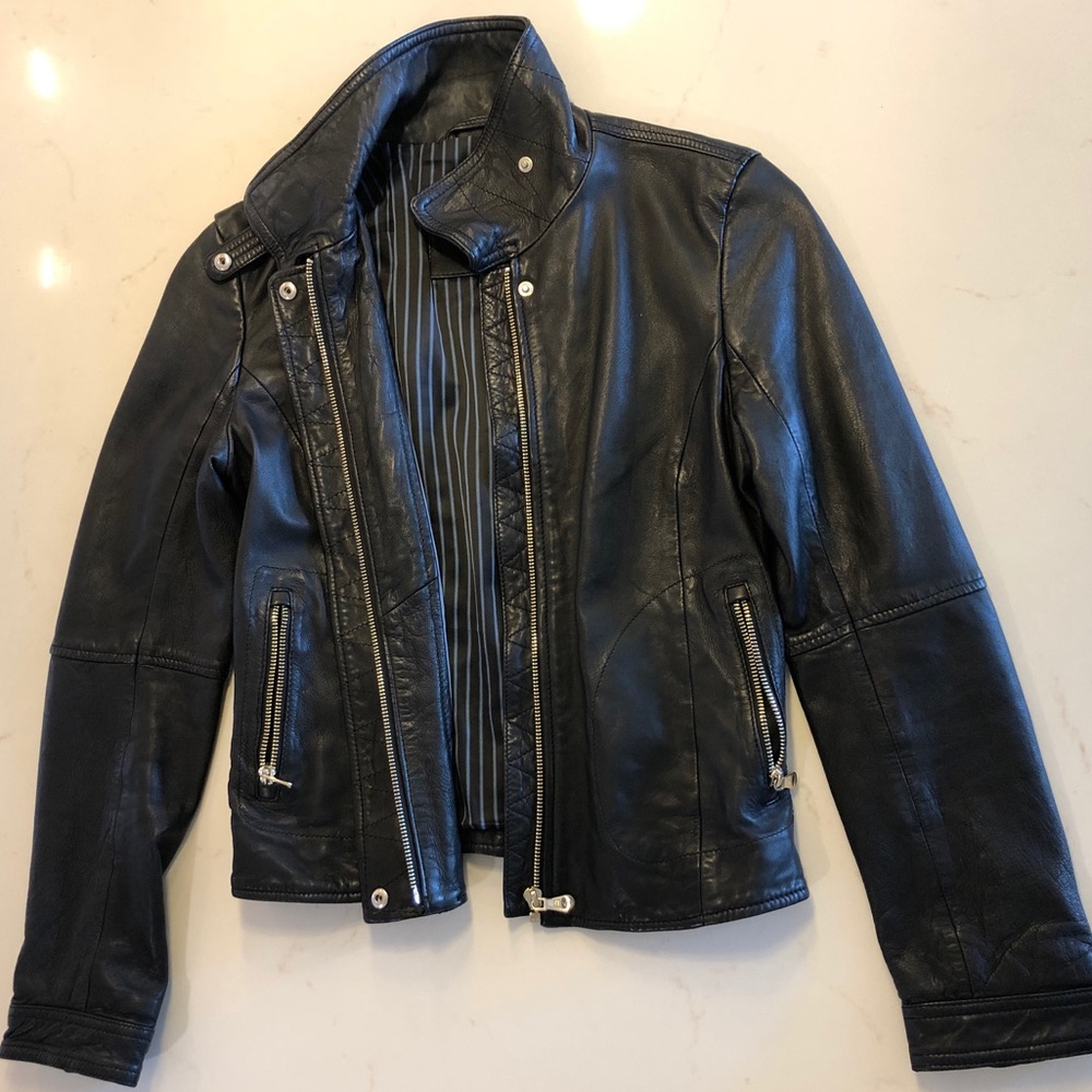 Massimo dutti leather jacket